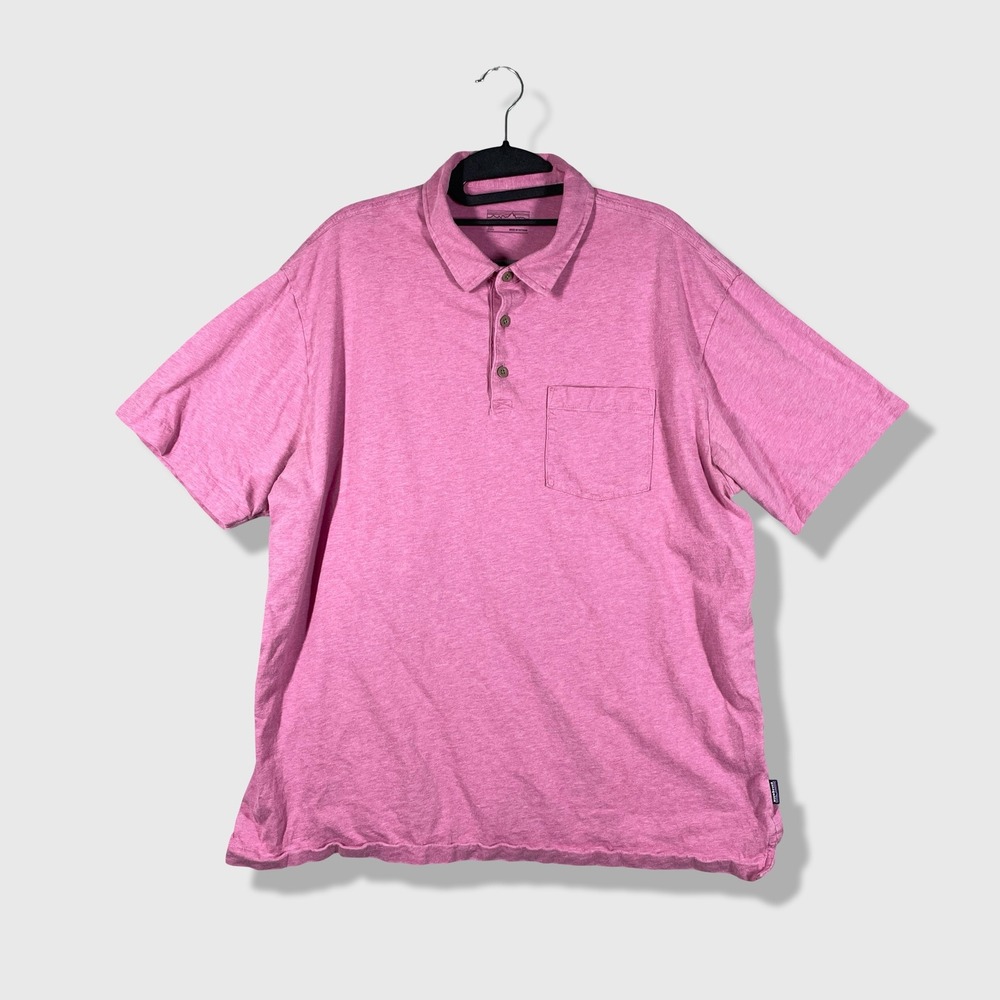 Patagonia Polo Shirt Mens XL Pink Gorpcore Outdoorsy Casual Preppy Stretch